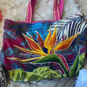 Tropical Floral Tote Bag